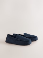 Navy Moccasin Slippers - Image 1 of 4