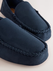 Navy Moccasin Slippers - Image 3 of 4