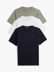 Tommy Hilfiger White Signature Crew Neck T-Shirts 3 Pack - Image 1 of 7