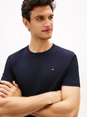 Tommy Hilfiger White Signature Crew Neck T-Shirts 3 Pack - Image 3 of 7