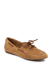 Jones Bootmaker Tan Suede Perissa Leather Loafers - Image 2 of 4