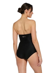 Zoggs Ruched Bandeau Black Swimsuit with Multiway Straps - Image 5 of 10