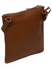 Pure Luxuries London Wren Leather Cross Body Brown Bag - Image 4 of 7