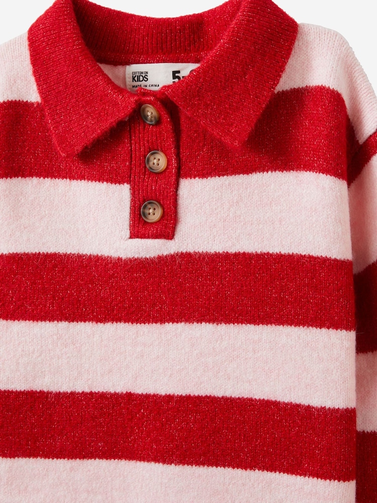 Cotton On White Knitted Polo Pullover - Image 2 of 2