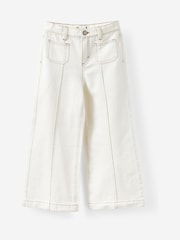 Cotton On Cream Pia Pintuck Bootleg Jeans - Image 1 of 3