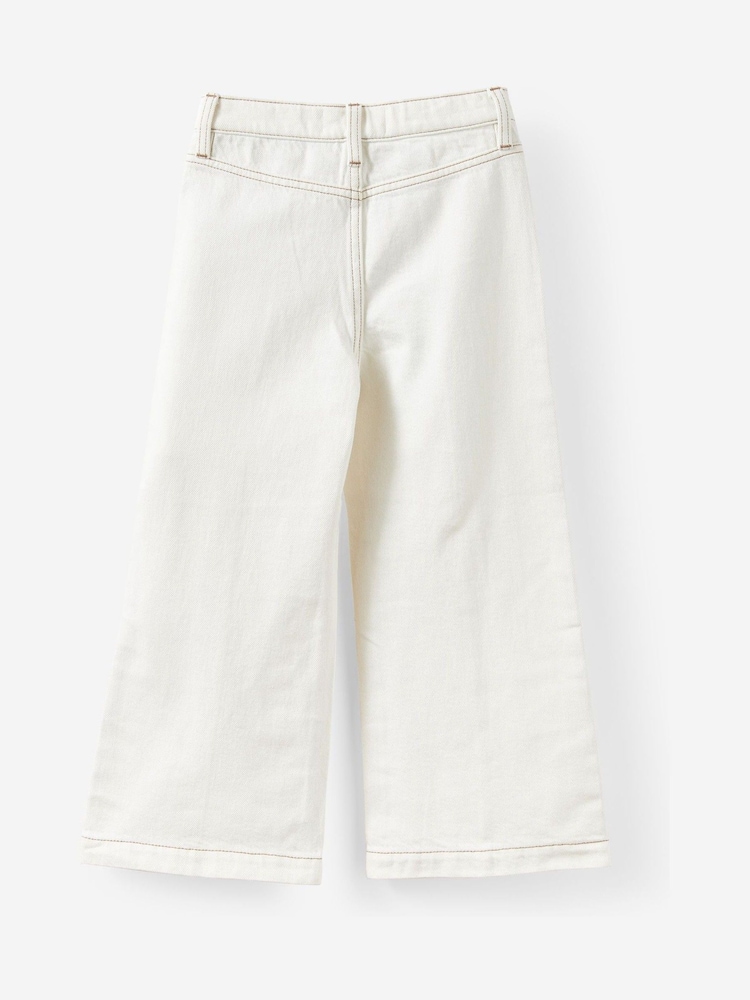 Cotton On Cream Pia Pintuck Bootleg Jeans - Image 2 of 3