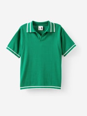 Cotton On Green Open Neck Polo Shirt - Image 1 of 3