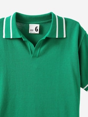 Cotton On Green Open Neck Polo Shirt - Image 2 of 3