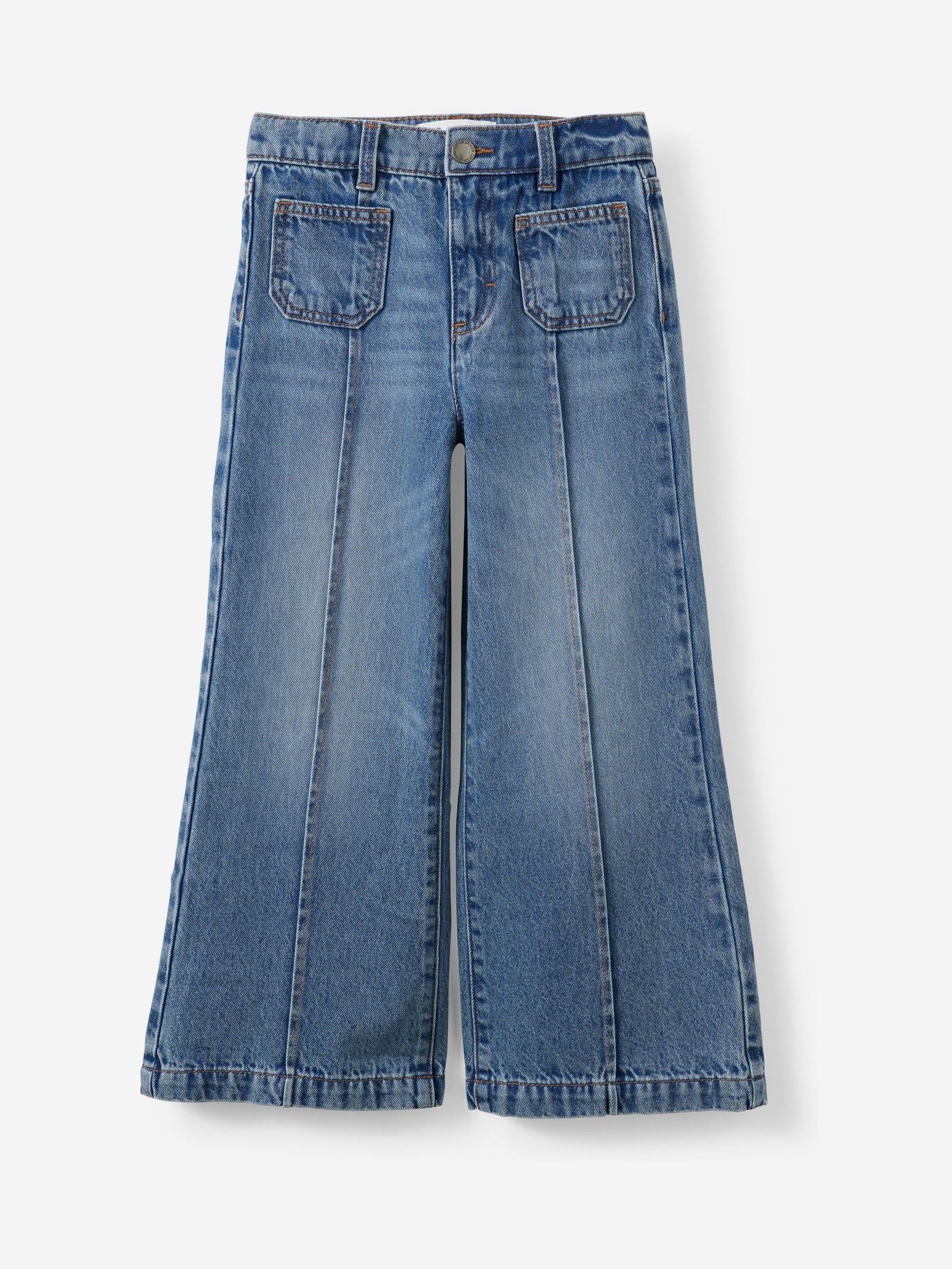 Comprar Azul - Calça jeans bootcut Cotton On Pia com pregas from