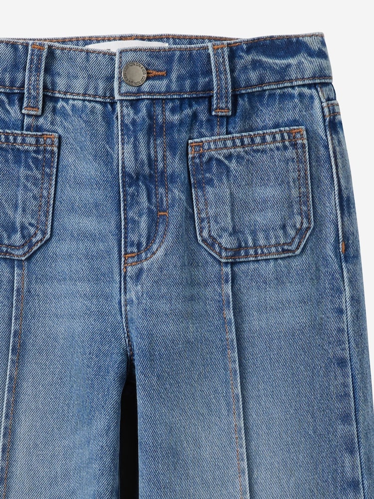 Cotton On Blue Pia Pintuck Bootleg Jeans - Image 2 of 2