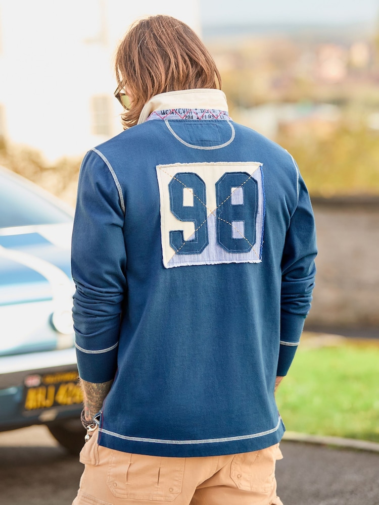 Joe Browns Blue Remarkable Rugby Shirt - Image 2 of 8 Joe Browns Blue Remarkable Rugby Shirt - Image 2 of 8