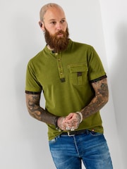 Joe Browns Green Carefree Customised Henley T-Shirt - Image 1 of 5
