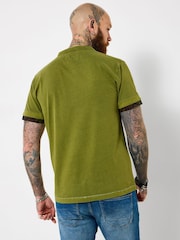 Joe Browns Green Carefree Customised Henley T-Shirt - Image 2 of 5