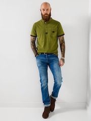 Joe Browns Green Carefree Customised Henley T-Shirt - Image 3 of 5