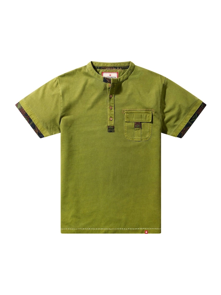 Joe Browns Green Carefree Customised Henley T-Shirt - Image 5 of 5 Joe Browns Green Carefree Customised Henley T-Shirt - Image 5 of 5
