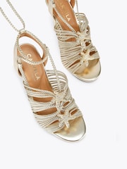 Carvela Gold Marina High Heels Sandals - Image 3 of 4
