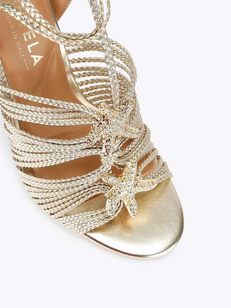 Carvela Gold Marina High Heels Sandals - Image 4 of 4