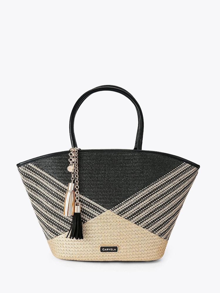 Carvela Brown/Black Elena Stripe Basket Bag - Image 1 of 4