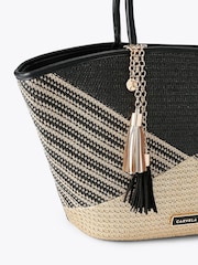 Carvela Brown/Black Elena Stripe Basket Bag - Image 4 of 4