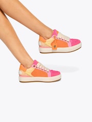 Kurt Geiger London Pink Southbank Tag Trainers - Image 1 of 1