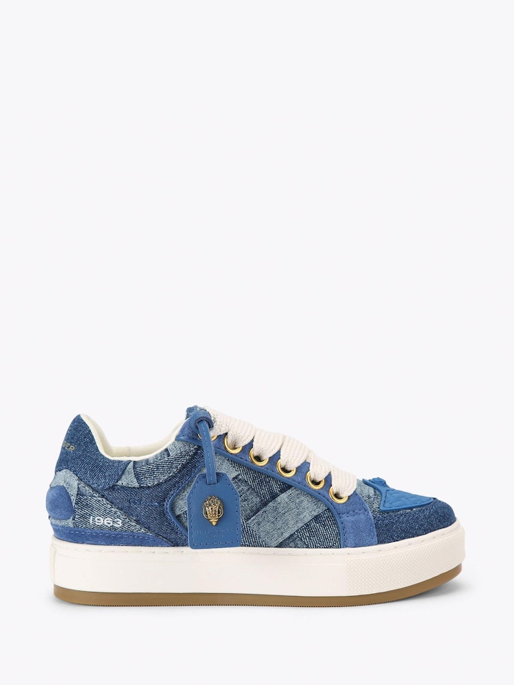 Kurt Geiger London Blue Southbank Tag Trainers - Image 2 of 5