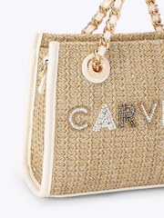 Carvela Brown/White Sorrento Bead Micro Bag - Image 4 of 4