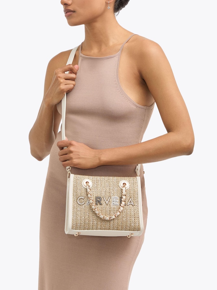 Carvela Brown/White Sorrento Bead Micro Bag - Image 5 of 5