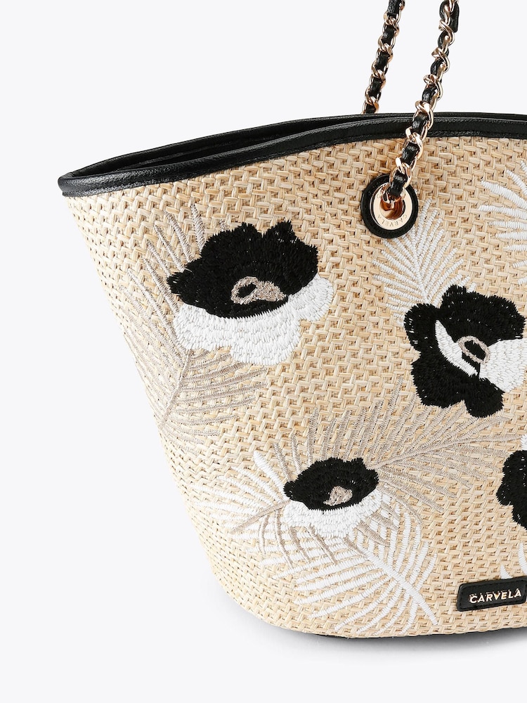 Carvela Brown Giorgia Flower Tote Bag - Image 5 of 5 Carvela Brown Giorgia Flower Tote Bag - Image 5 of 5