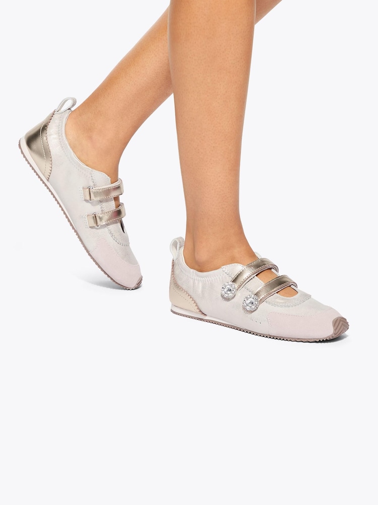Kurt Geiger London White Islington Mary Jane Trainers - Image 1 of 5