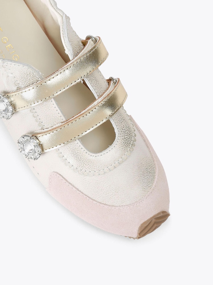 Kurt Geiger London White Islington Mary Jane Trainers - Image 6 of 6