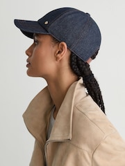 Reiss Daisy Denim Baseball Cap - Imagen 1 de 4