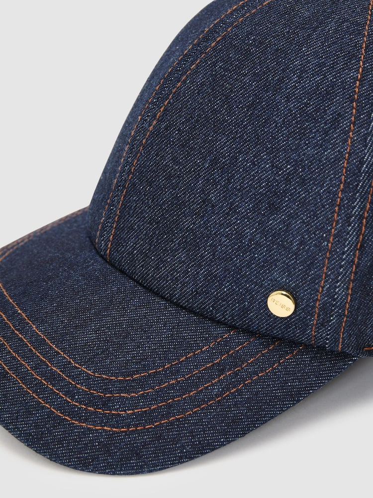 Reiss Daisy Denim Baseball Cap - Imagen 4 de 4
