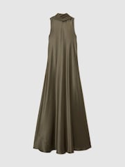 Reiss – Fae – Maxikleid aus Satin mit Cape - Bild 2 von 9