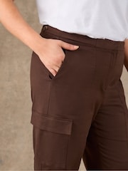 Live Unlimited Brown Utility Trousers With Pockets - Image 5 of 6