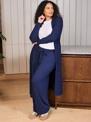 Live Unlimited Blue Petite Ribbed Supersoft Joggers - Image 2 of 3