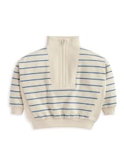 Mamas & Papas Blue Funnel Neck Jumper - Image 2 of 3