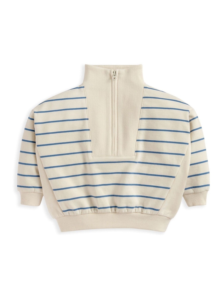 Mamas & Papas Blue Funnel Neck Jumper - Image 2 of 3