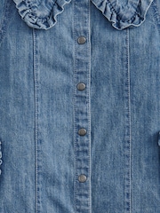 Mamas & Papas Blue Denim Shirt Dress - Image 4 of 5