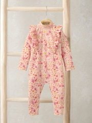 Mamas & Papas Pink Floral Long Sleeve Rashsuit - Image 1 of 3