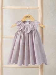 Mamas & Papas Broderie Collar Dress - Imaginea 1 din 3
