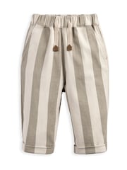 Mamas & Papas Green Stripe Twill Trousers - Image 1 of 2