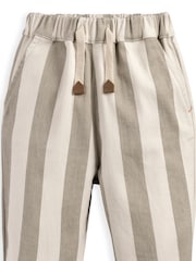Mamas & Papas Green Stripe Twill Trousers - Image 2 of 2