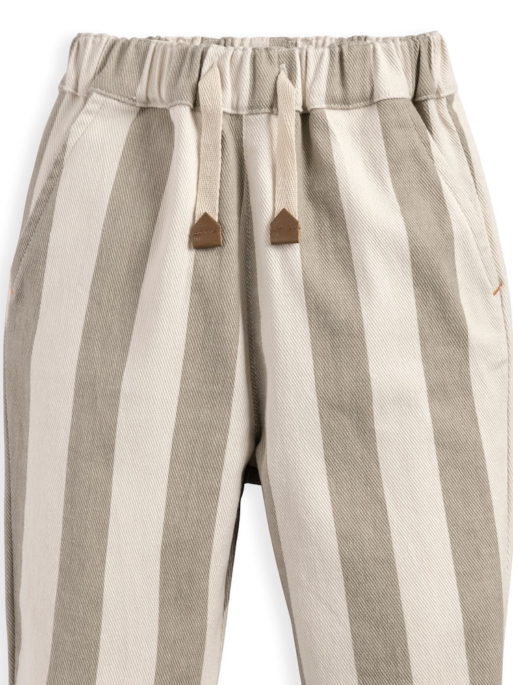 Mamas & Papas Green Stripe Twill Trousers - Image 2 of 2 Mamas & Papas Green Stripe Twill Trousers - Image 2 of 2