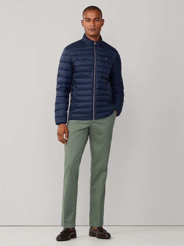 Hackett Blue Ultra Lightweight Moto Jacket - Image 6 of 6