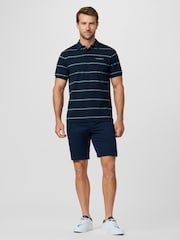 Hackett Blue Classic Fit Short Sleeve Stripe Polo Shirt - Image 7 of 7