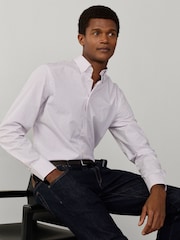 Hackett Red Classic Fit City Tattersall Poplin Shirt - Image 1 of 8