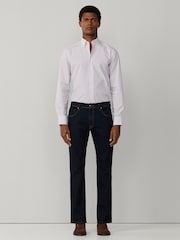 Hackett Red Classic Fit City Tattersall Poplin Shirt - Image 7 of 8