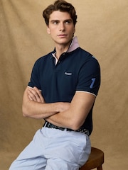 Hackett Classic Fit Short Sleeve Back Sash Polo Shirt - Bild 1 von 8