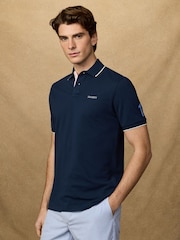 Hackett Classic Fit Short Sleeve Back Sash Polo Shirt - Bild 3 von 8