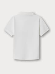 לבן - Hackett Logo Short Sleeve Polo Shirt - תמונה 2 מתוך 4